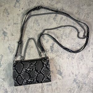 Zara mini crossbody bag snake embossed with chains